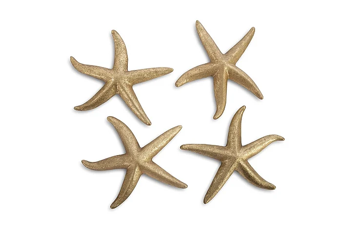 Phillips Collection Medium Starfish Wall Sculpture Set in Gold Leaf PH67529