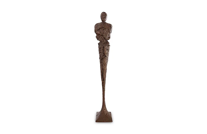 Phillips Collection Tall Chiseled Male Sculpture in Bronze PH67533
