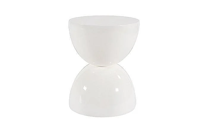 Phillips Collection Totem Large Stool in White Gel Coat PH67718