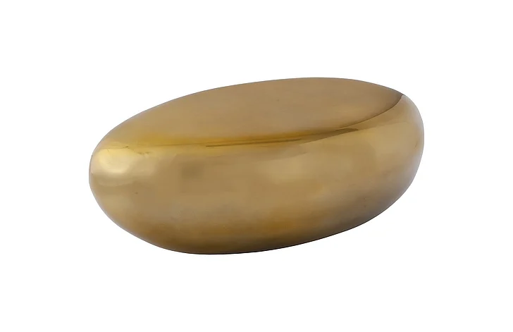 Phillips Collection River Stone Small Coffee Table in Liquid Gold PH67799