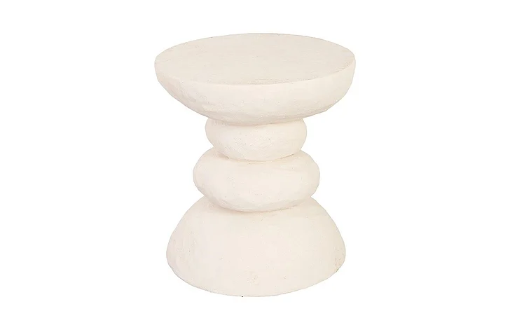 Phillips Collection Boulder Side Table in White PH67808
