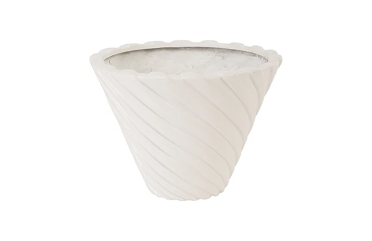 Phillips Collection Turbo Planter in Gel Coat White PH67841