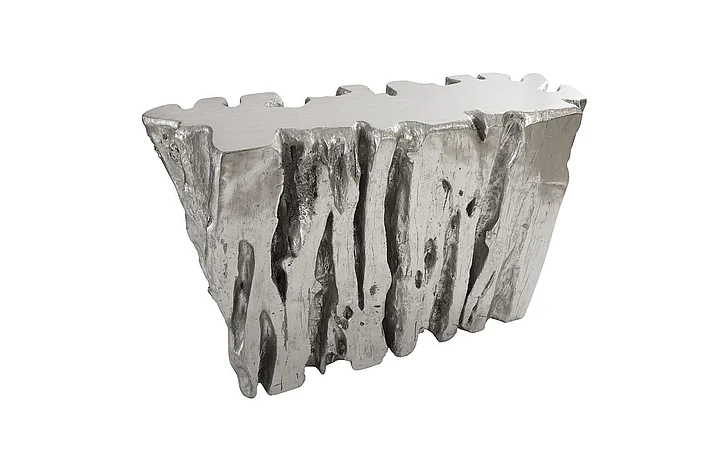 Phillips Collection Freeform Console Table in Silver Leaf PH67961