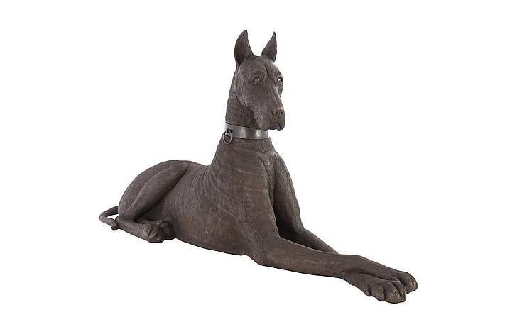 Phillips Collection Left Great Dane Sculpture in Bronze PH69973