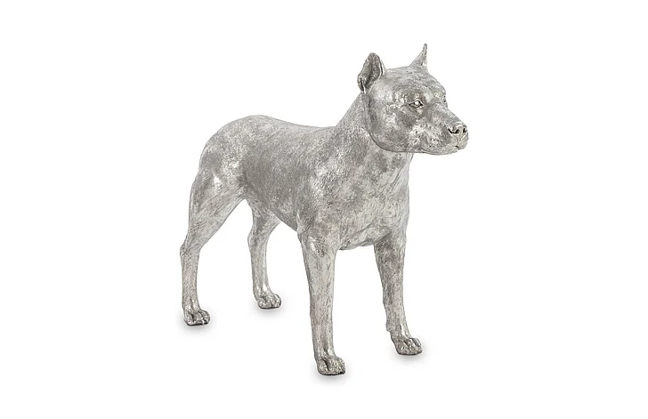 Phillips Collection Pit Bull Sculpture in Silver Leaf PH72094