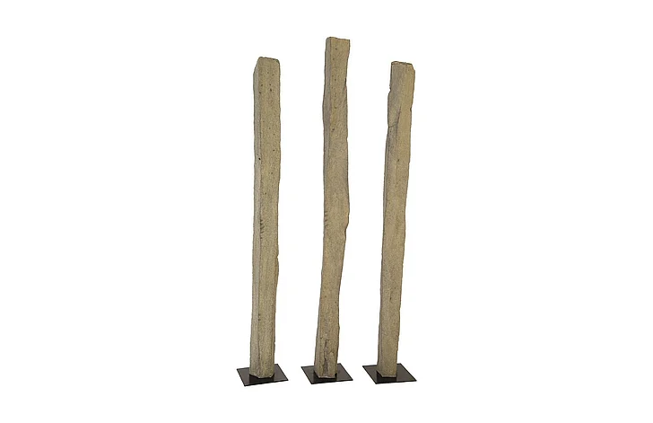 Phillips Collection Cast Splinter Stone Sculptures in Natural PH74251 (Set of 3)