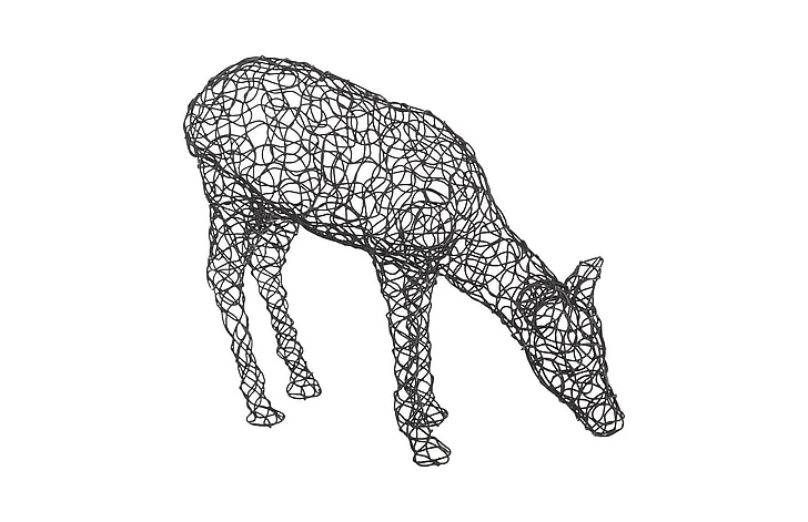 Phillips Collection Crazy Wire Deer in Black PH74333