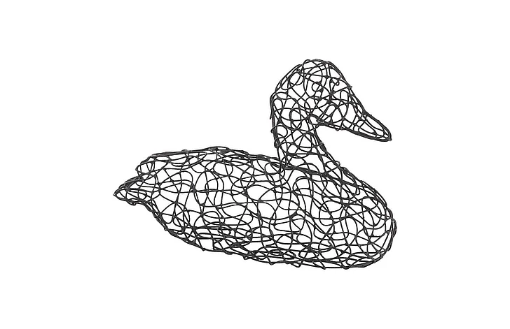 Phillips Collection Crazy Wire Duck in Black PH74334