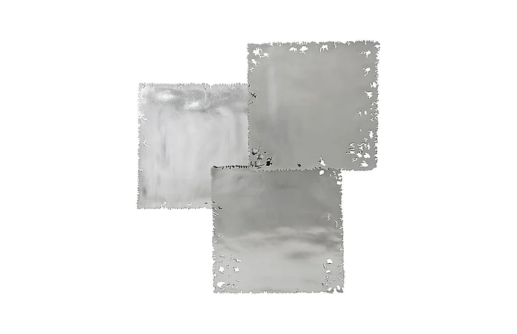 Phillips Collection Galvanized Square Wall Tile Set 3 in Silver Leaf PH75349