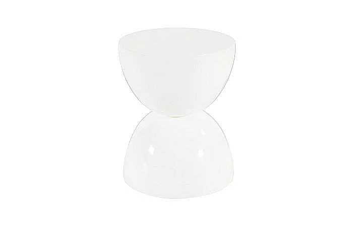 Phillips Collection Totem Small Stool in White Gel Coat PH76067