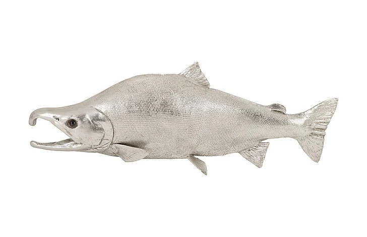Phillips Collection Sockeye Salmon Wall Sculpture in Silver Leaf PH76837