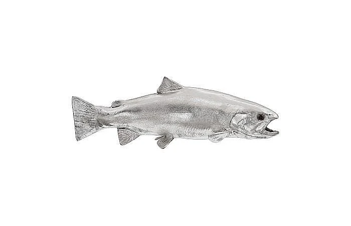 Phillips Collection Rainbow Trout Fish in Silver Leaf PH76838