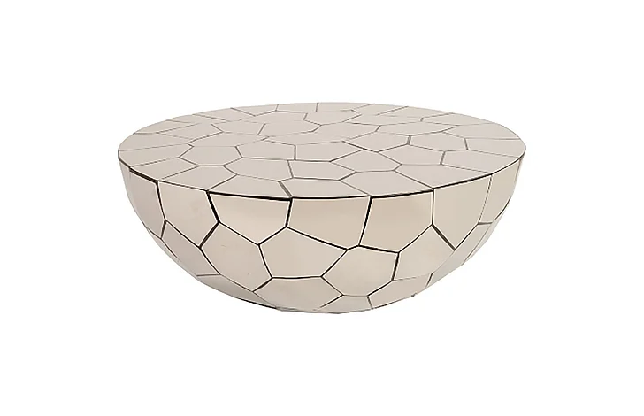 Phillips Crazy Cut Round Coffee Table in Black/Silver PH76980