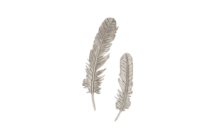 Phillips Collection Feathers Small Wall Art Set in Silver Leaf PH79017