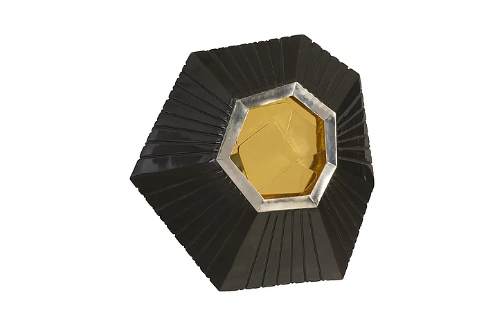 Phillips Collection Hex Large Wall Tile in Brass/Black PH80016