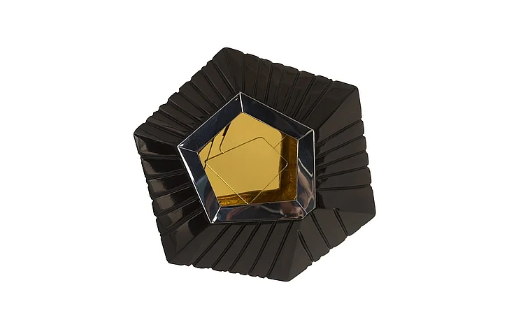 Phillips Collection Hex Small Wall Tile in Brass/Black PH80018