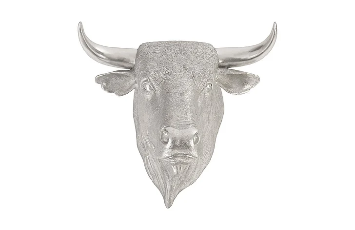 Phillips Collection Spanish Fighting Bull Wall Art in Silver Leaf PH82320