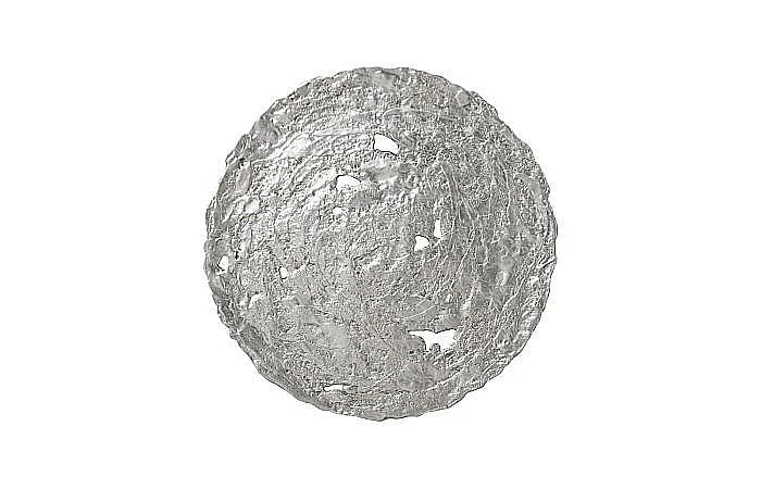 Phillips Collection Molten Medium Wall Disc in Silver Leaf PH83139