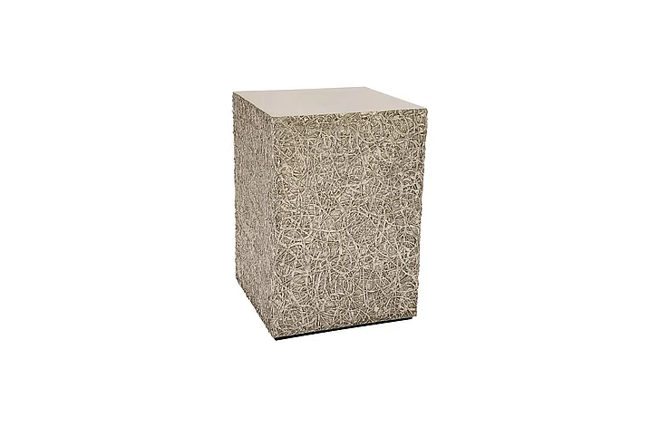 Phillips Collection String Theory Small Pedestal in Silver Leaf PH83555