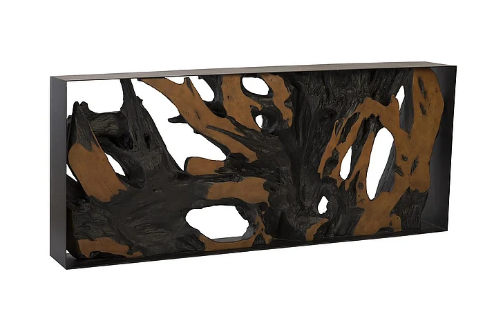 Phillips Collection Cast Root Metal Framed Console Table in Brown PH86296
