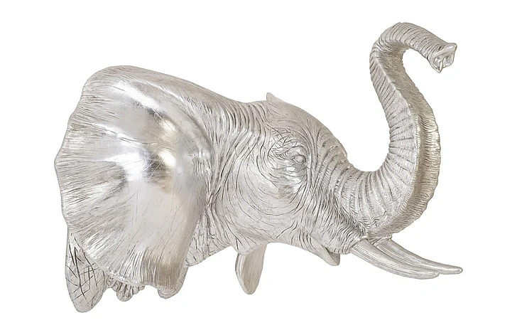 Phillips Collection Elephant Wall Art in Silver Leaf PH93044