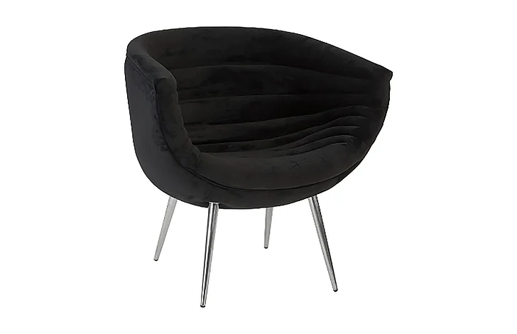 Phillips Nouveau Club Chair in Black/Silver PH93141
