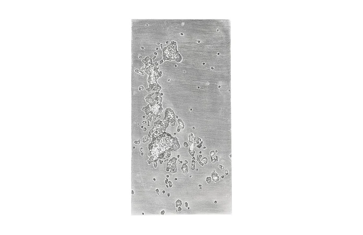Phillips Collection Splotch Random Rectangular Wall Art in Silver Leaf PH94492