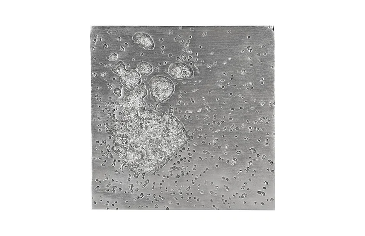 Phillips Collection Splotch Dense Square Wall Art in Silver Leaf PH94494