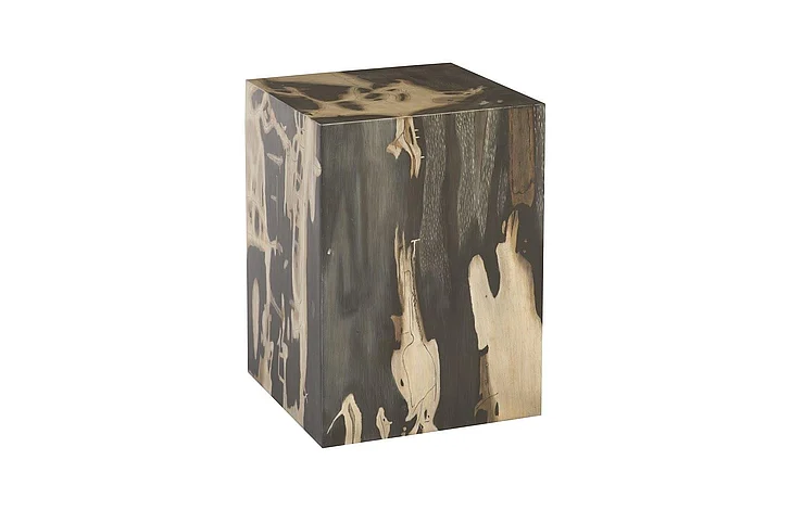 Phillips Collection Square Cast Petrified Wood Stool PH94497