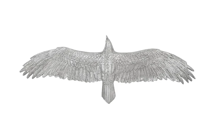 Phillips Collection Soaring Eagle Large Wall Art in Silver Leaf PH94502