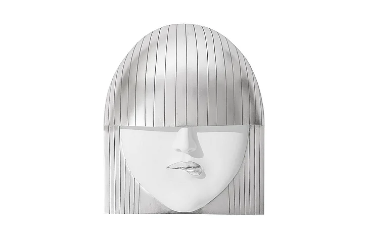Phillips Collection Large Pout Fashion Faces Wall Art in White and Silver Leaf PH94747