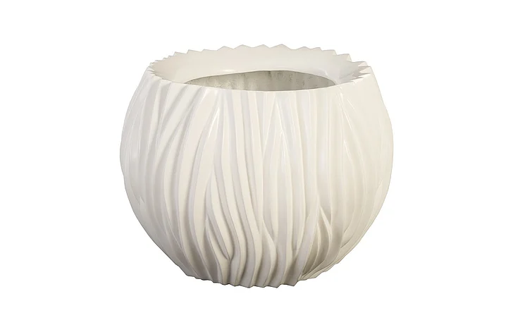 Phillips Collection Alon Small Round Planter in White PH95099