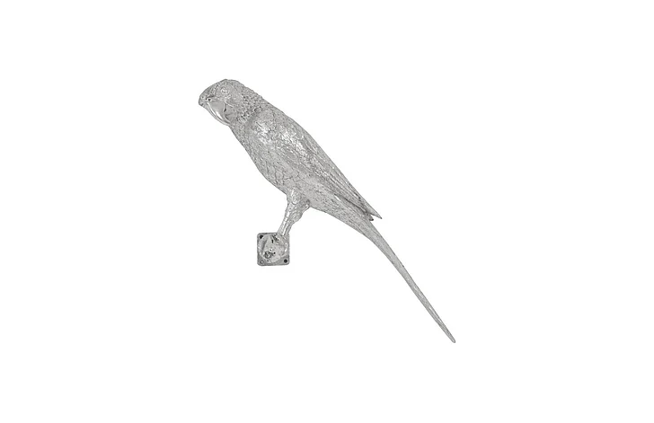 Phillips Collection Parrot Facing Left Wall Art in Silver Leaf PH95595