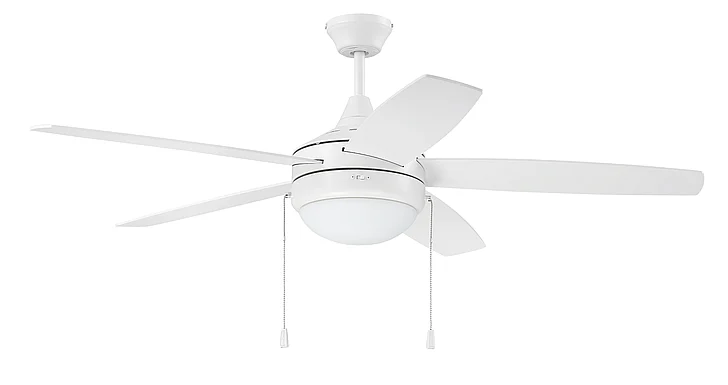 Craftmade 52" Phaze 5 in White w/ White Blades PHA52W5