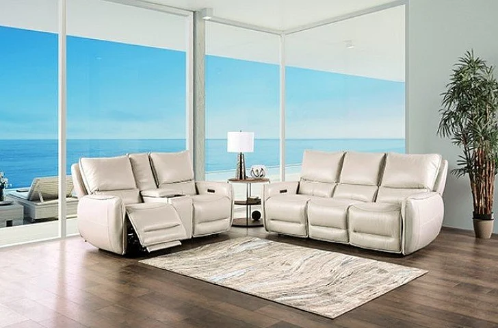 Furniture of America Phineas 2pc Reclining Living Room Set in Beige