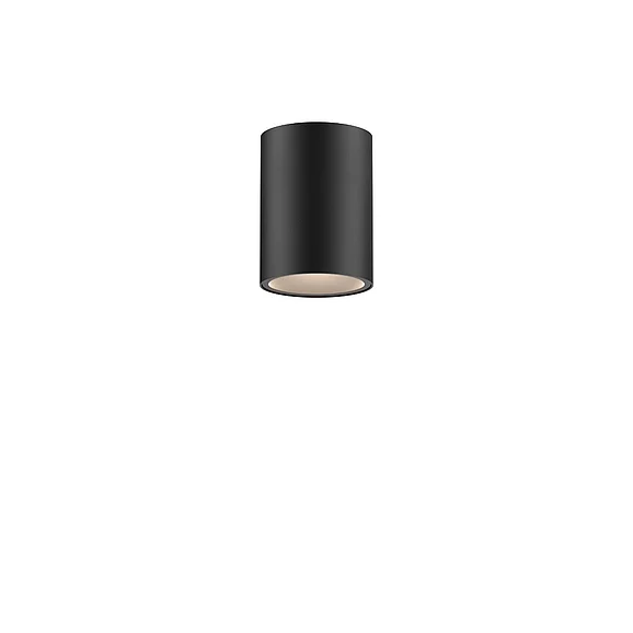 Dals Lighting 8in Cylinder Flushmount, Universal Driver, 5CCT - Black PIL08-CC-UNV-BK