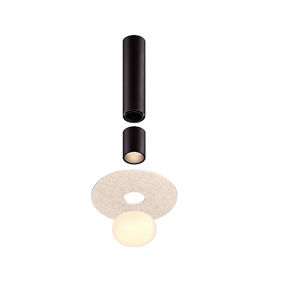 Dals Lighting 42in Cylinder Flushmount, Universal Driver, 5CCT - Black PIL42-CC-UNV-BK