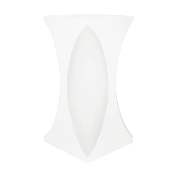 Worlds Away Pinto Hourglass Occassional Table in Matte White Lacquer PINTO WH