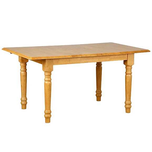 Sunset Trading Selections 48-60" Rectangular Extendable Butterfly Leaf Dining Table in Light Oak PK-TLB3660-LO