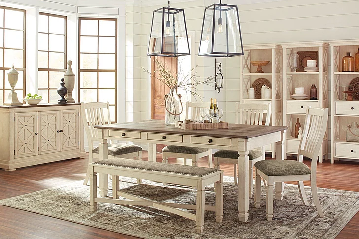 Bolanburg 6-Piece Casual Dining Table Set in White/Oak