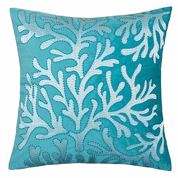 Furniture of America June 20" X 20" Pillow in Teal (Set of 2) PL8075-2PK