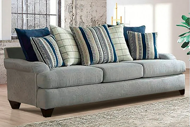 Furniture of America Plaistow Sofa in Gray SM5189-SF
