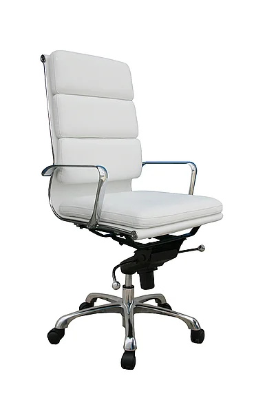 J&M Plush White High Back Office Chair 176472 PROMO