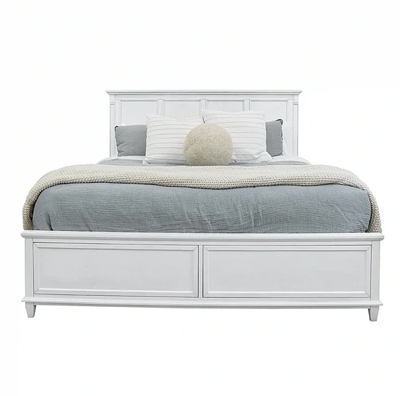 Finn & Louise (Lineage) Point Breeze Queen Bed in Freshwhite FL-B650QBED-FRESHWHITE
