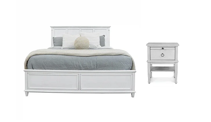 Finn & Louise (Lineage) Point Breeze 2pc Bedroom Set in Freshwhite