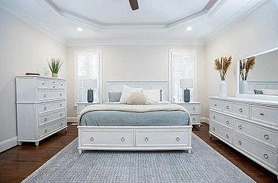 Finn & Louise (Lineage) Point Breeze 2pc Storage Bedroom Set in Freshwhite