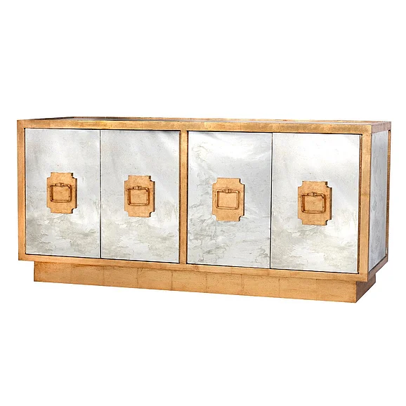 Worlds Away Ponti Entertainment Console Ant Mir Gold Lf PONTI G