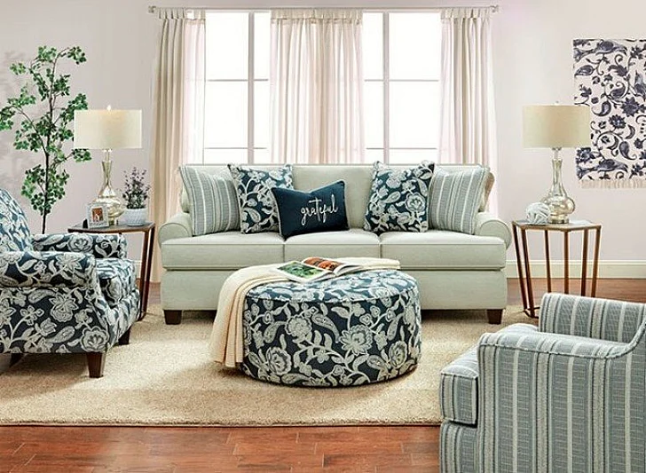 Furniture of America Porthcawl 2pc Living Room Set in Ivory