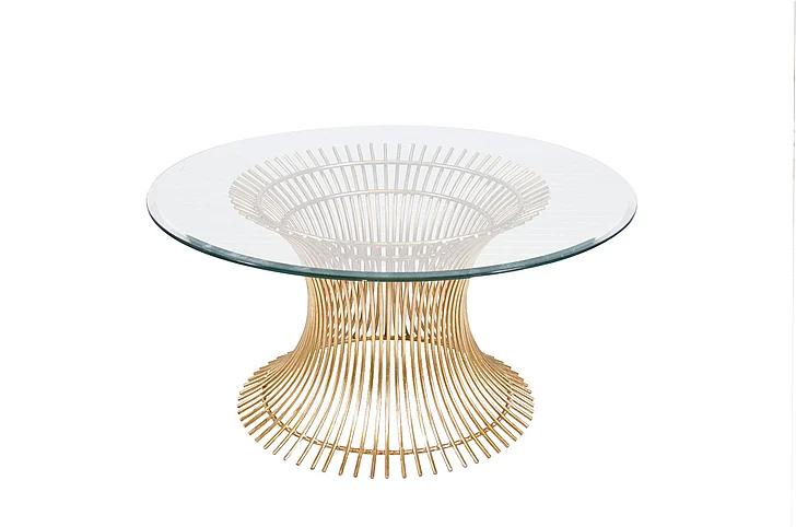 Worlds Away Powell Gold Leaf Iron Coffee Table POWELL CF 30"