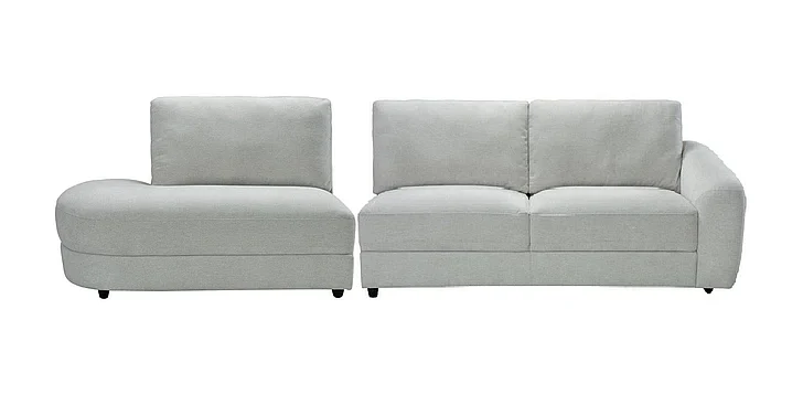 Intercon Furniture Stationary Princeton 2pc Sectional Living Room Set in Cement